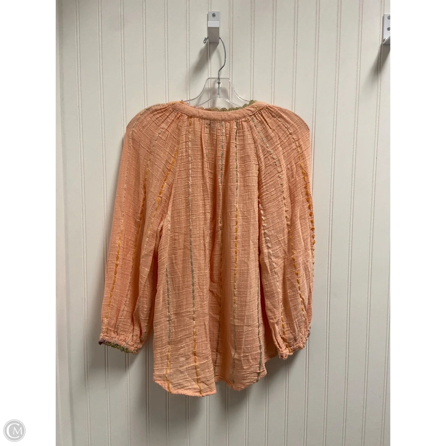 Top Long Sleeve By Democracy In Orange, Size: S