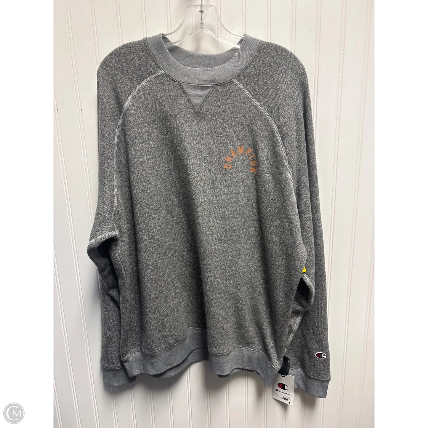 Athletic Sweatshirt Crewneck By Champion In Grey, Size: L