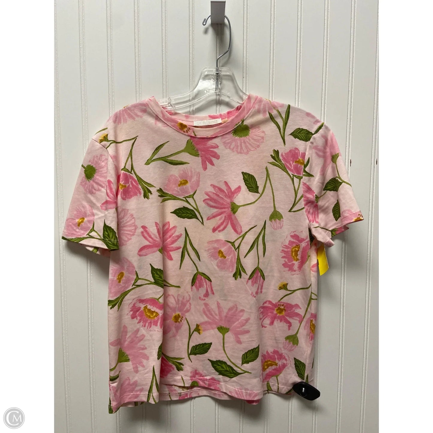Top Short Sleeve Basic By Zara In Pink, Size: M