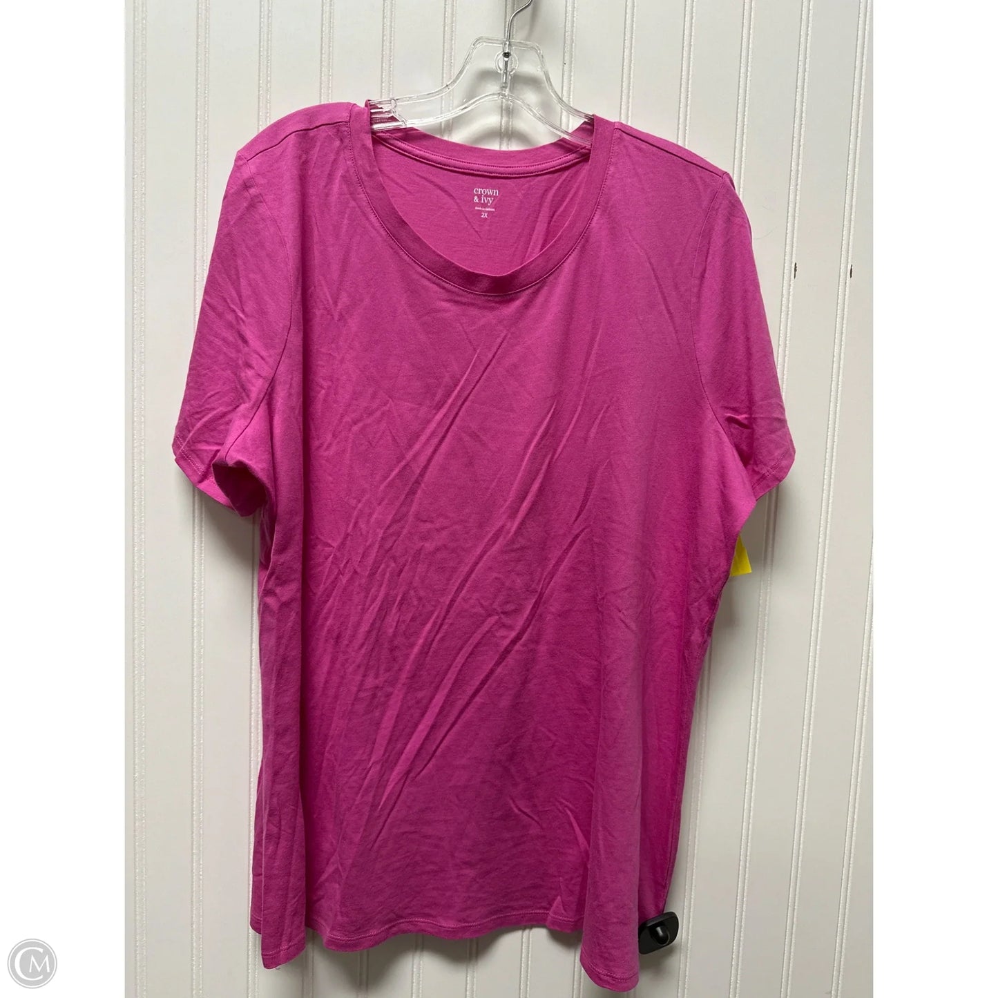 Top Short Sleeve Basic By Crown And Ivy In Pink, Size: 2x