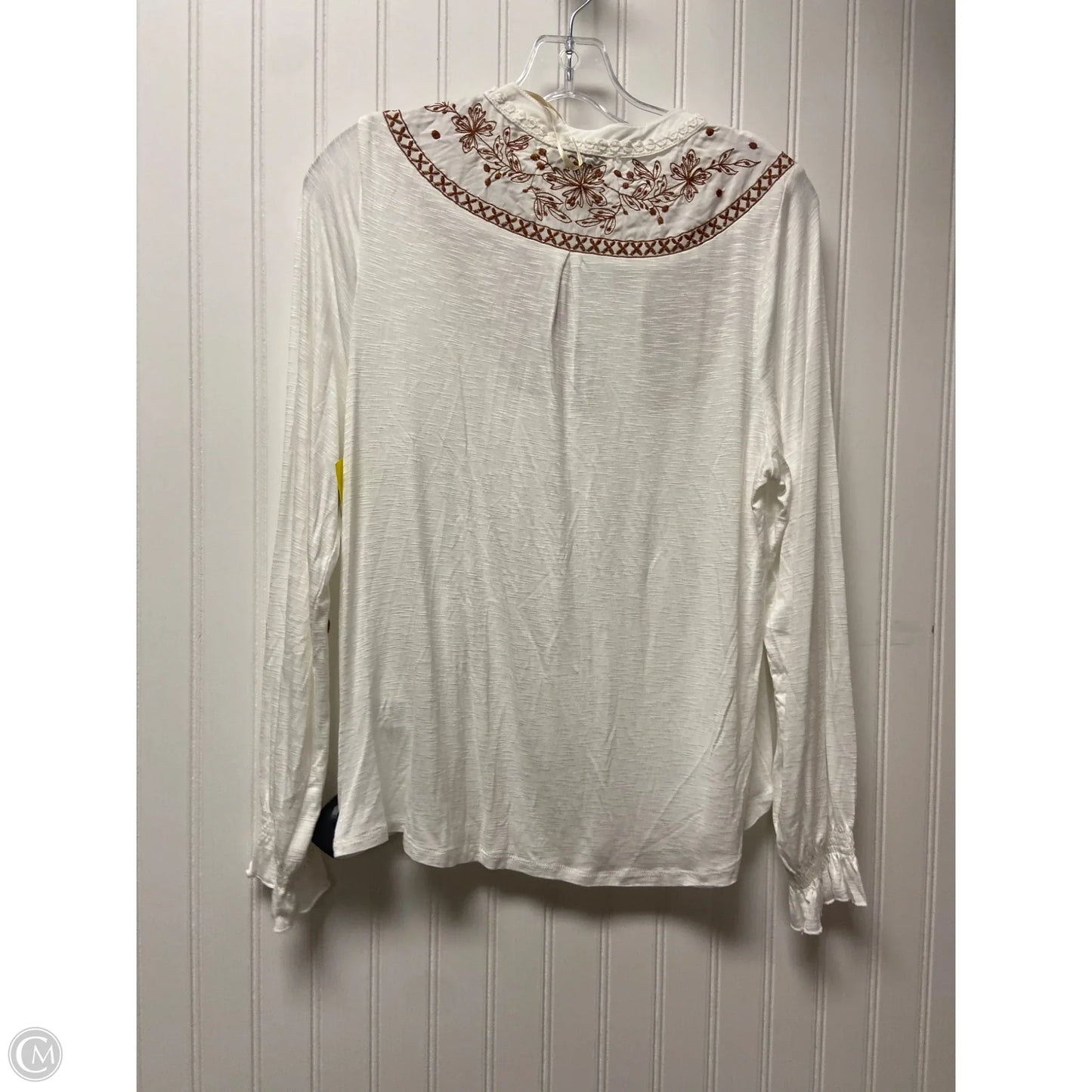 Top Long Sleeve By Democracy In White, Size: S