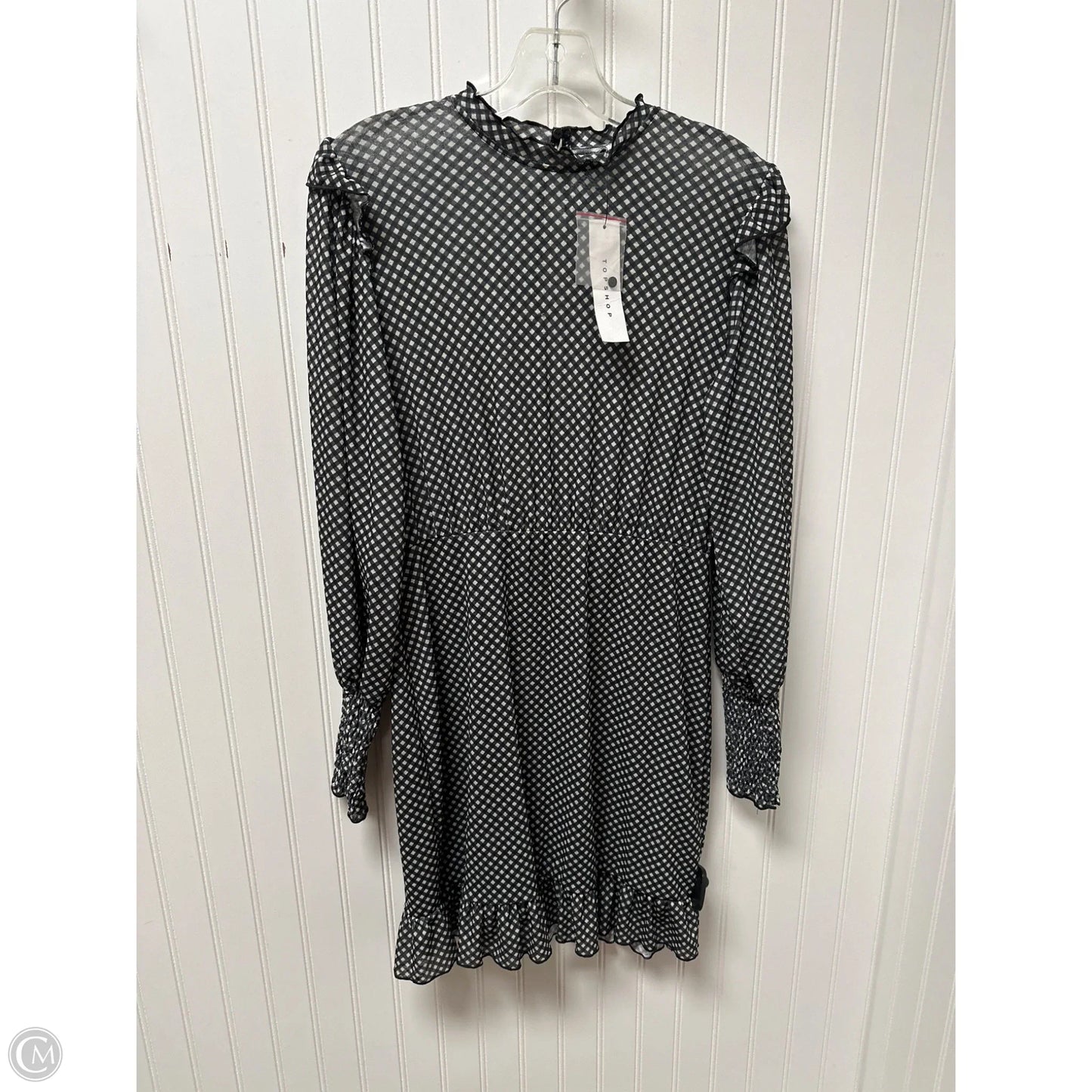 Dress Casual Short By Topshop In Black & Tan, Size: M