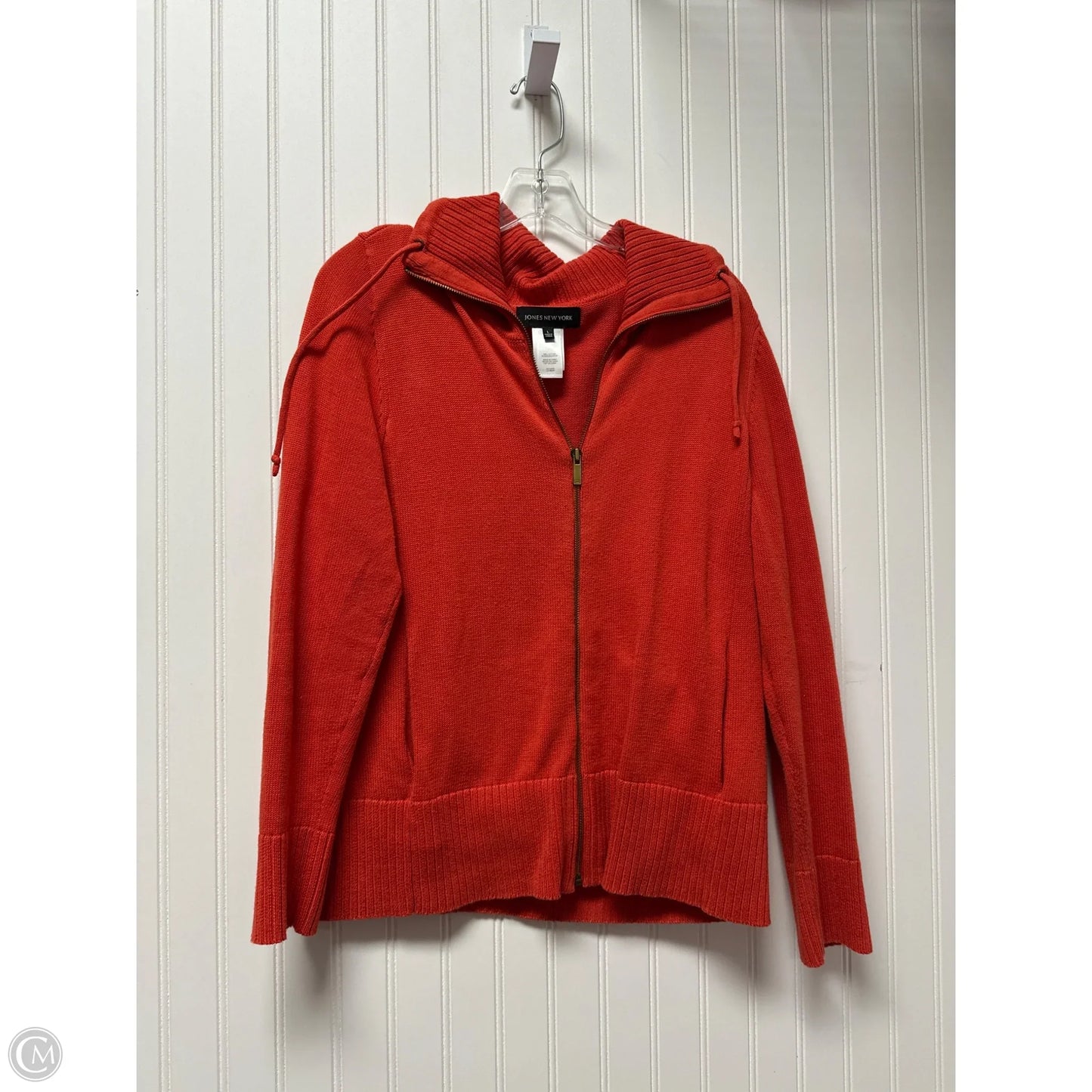 Sweater Cardigan By Jones New York In Red, Size: L
