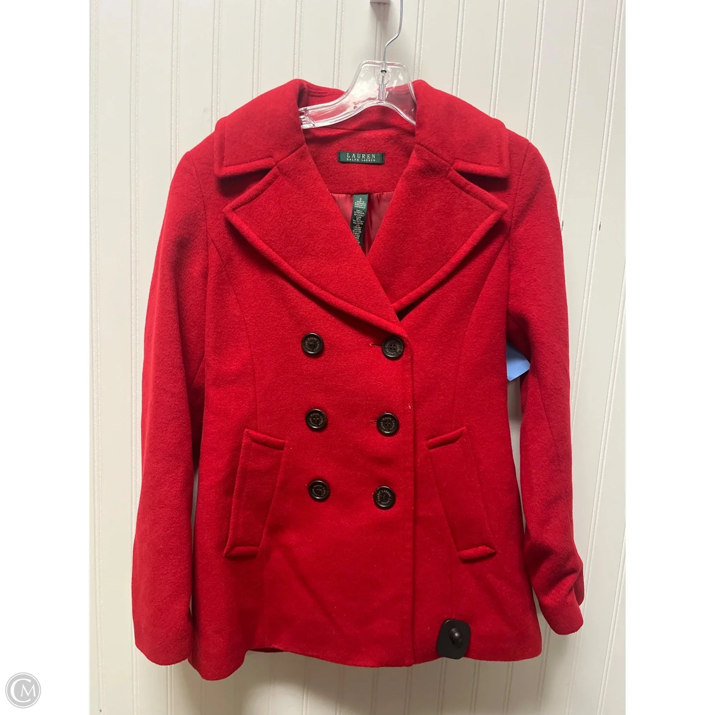 Coat Peacoat By Ralph Lauren In Red, Size: Xs