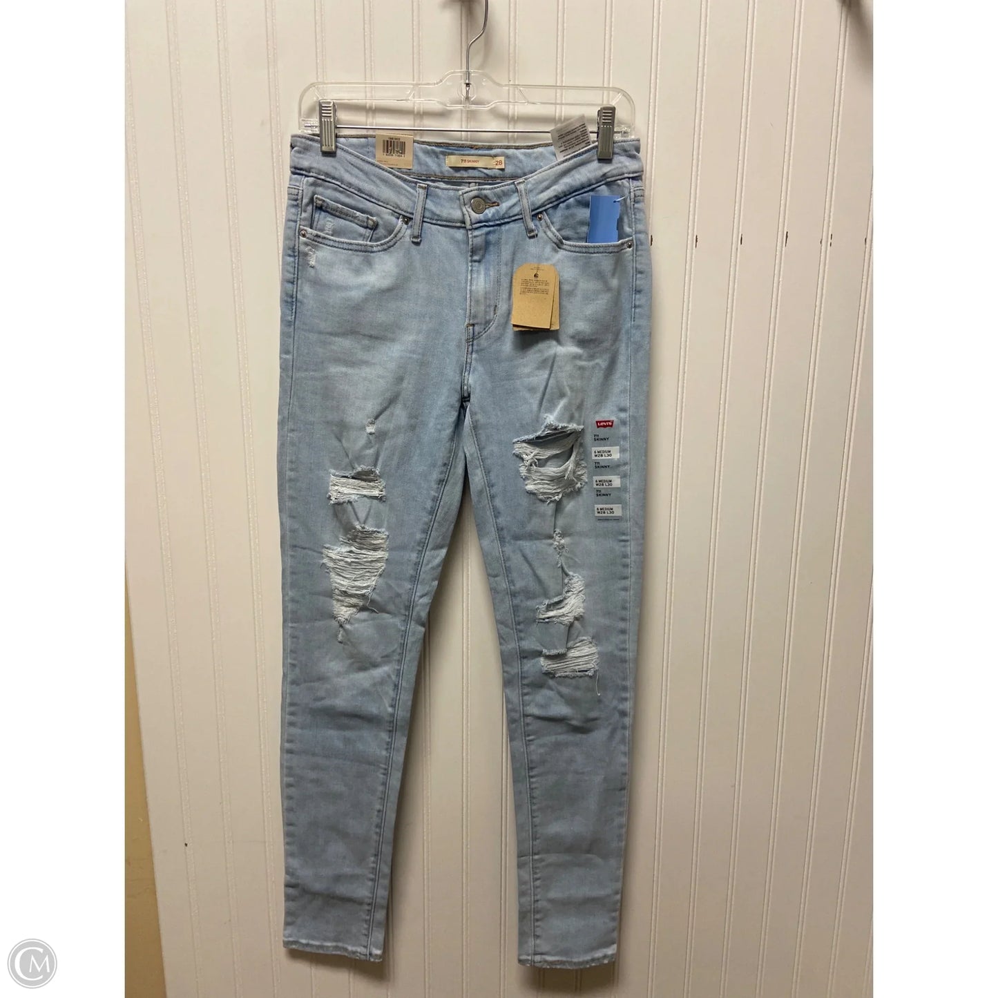 Jeans Skinny By Levis In Blue Denim, Size: 6