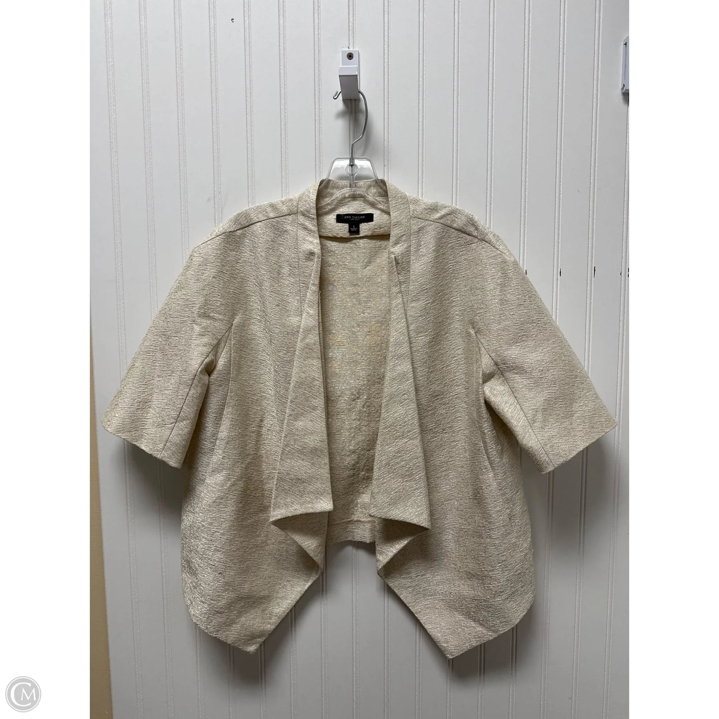 Blazer By Ann Taylor In Beige, Size: L