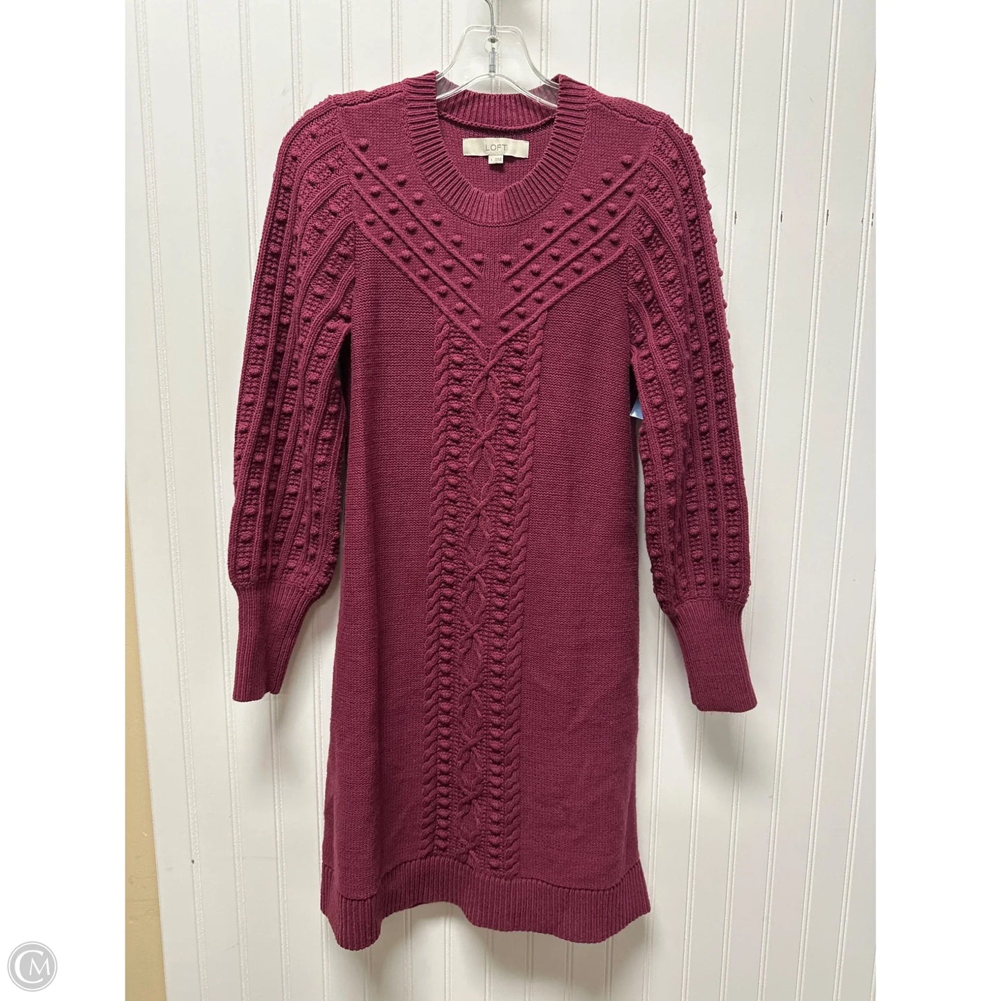 Dress Sweater By Loft In Purple, Size: S