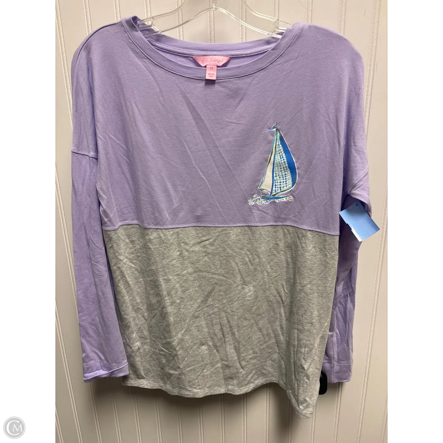 Top Long Sleeve Designer By Lilly Pulitzer In Purple, Size: Xs