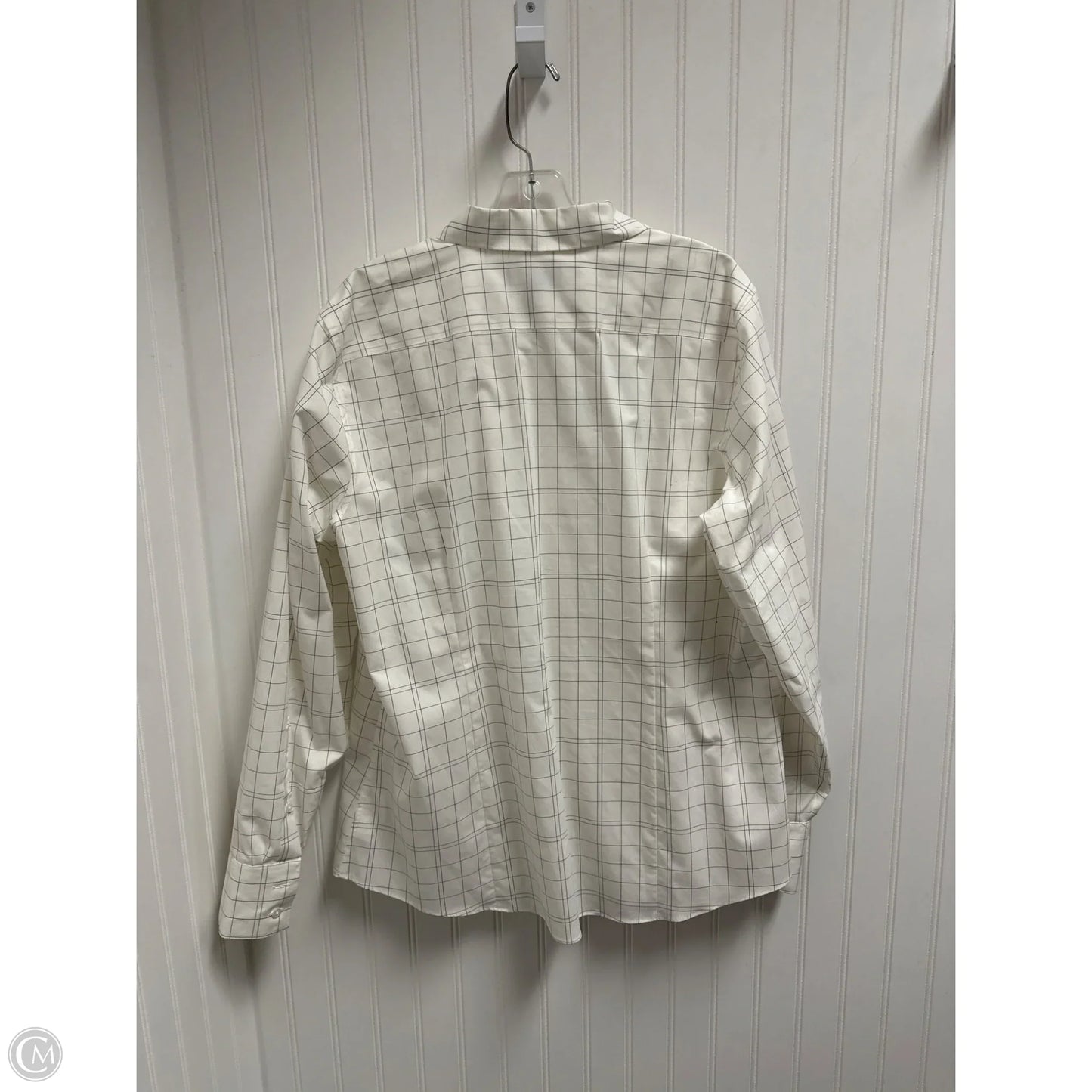 Top Long Sleeve By Lands End In Cream, Size: 1x