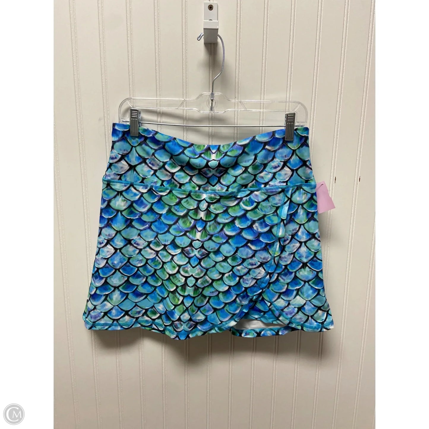 Athletic Skort By Clothes Mentor In Blue & Green, Size: L