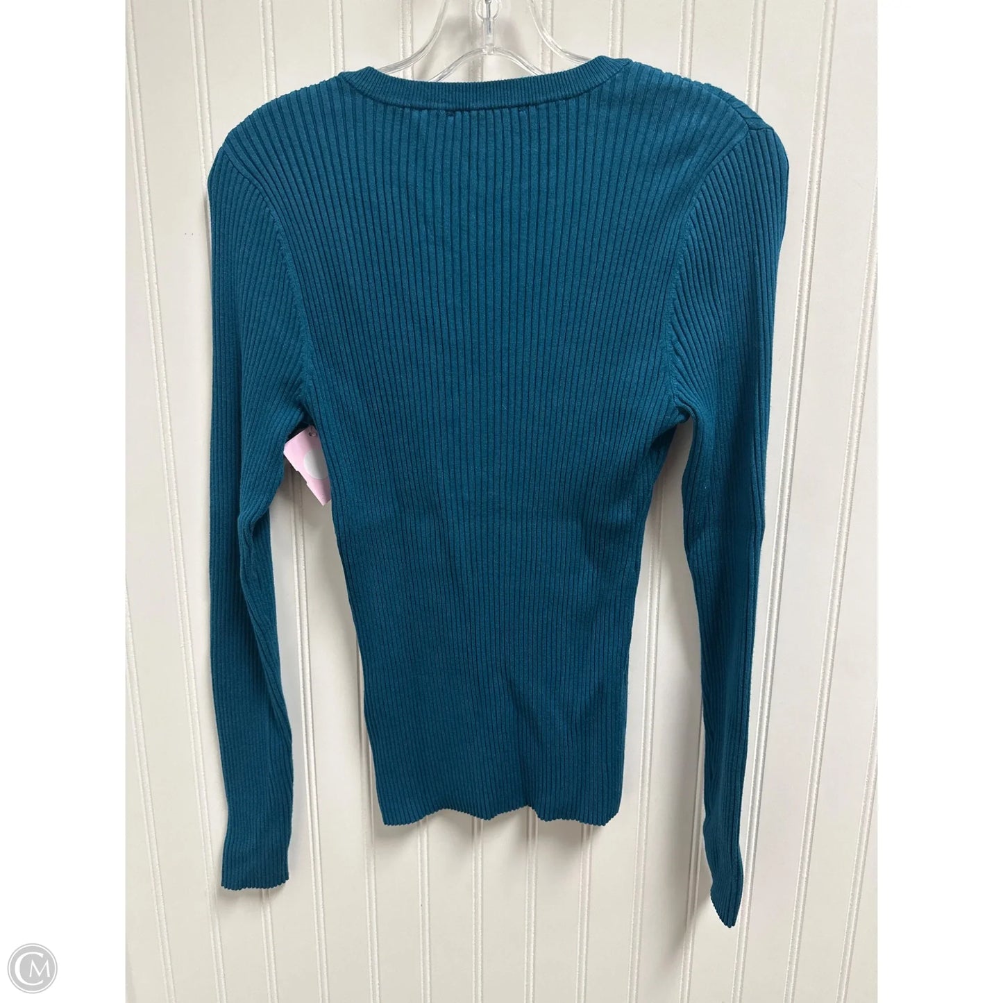 Top Long Sleeve By Inc In Teal, Size: M