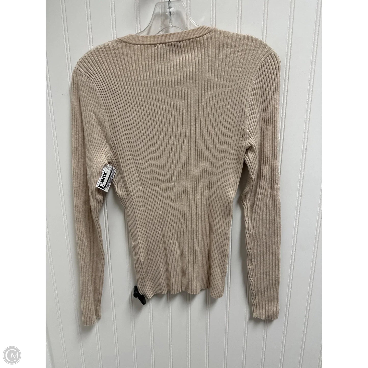 Top Long Sleeve By Inc In Beige, Size: M