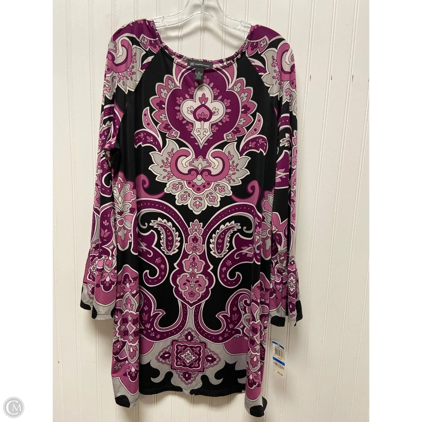 Dress Casual Short By Inc In Black & Purple, Size: Xl