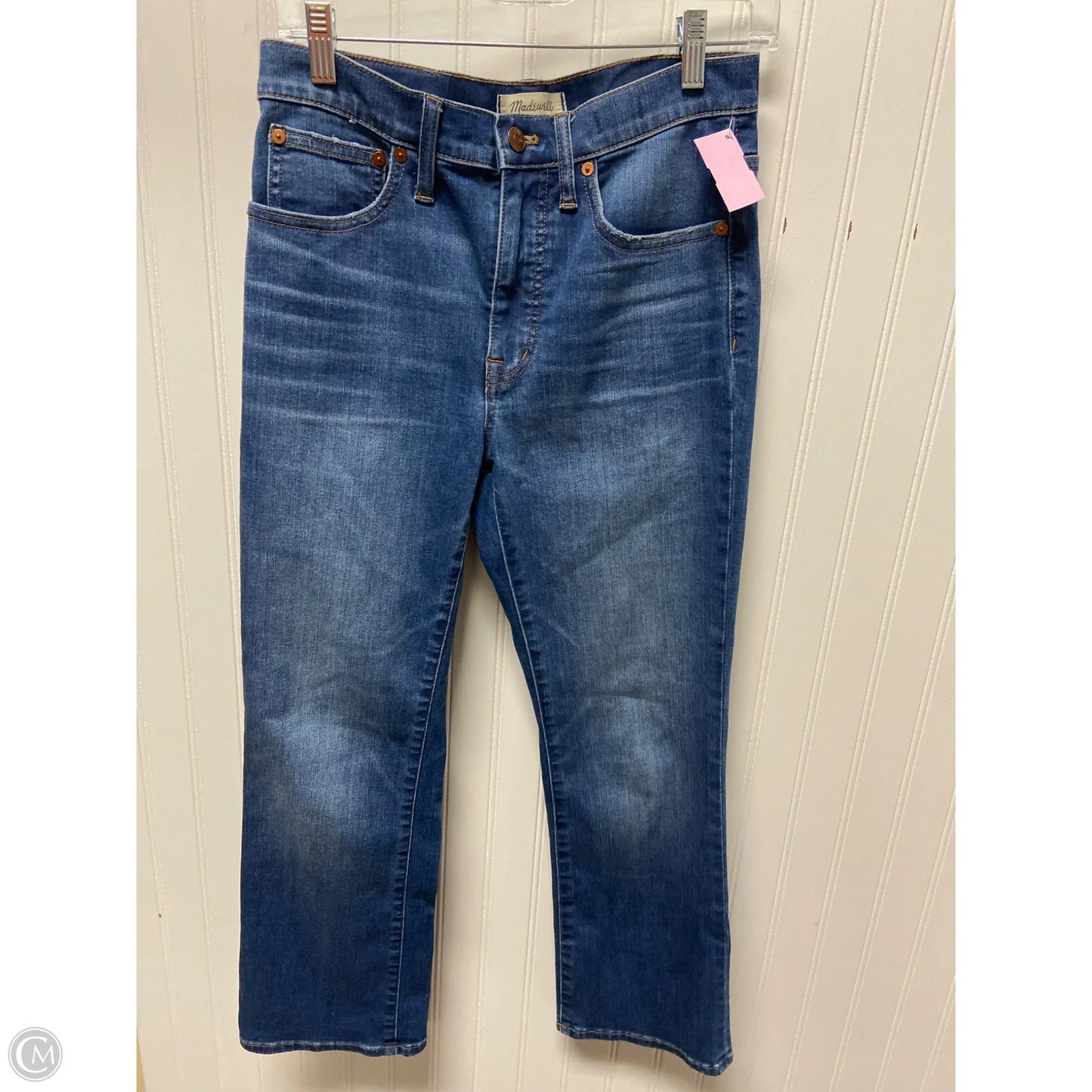 Jeans Boot Cut By Madewell In Blue Denim, Size: 4