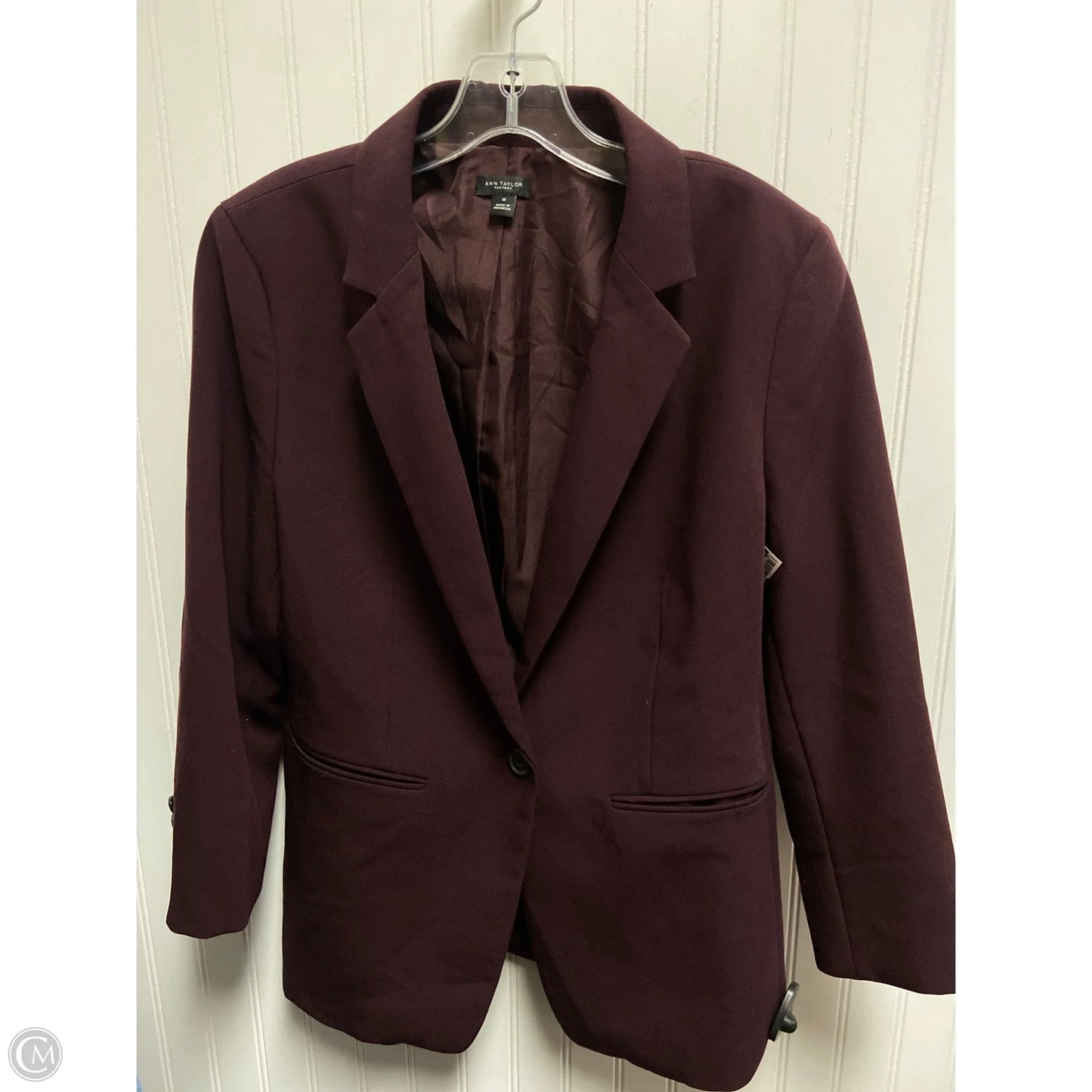 Blazer By Ann Taylor In Purple, Size: M