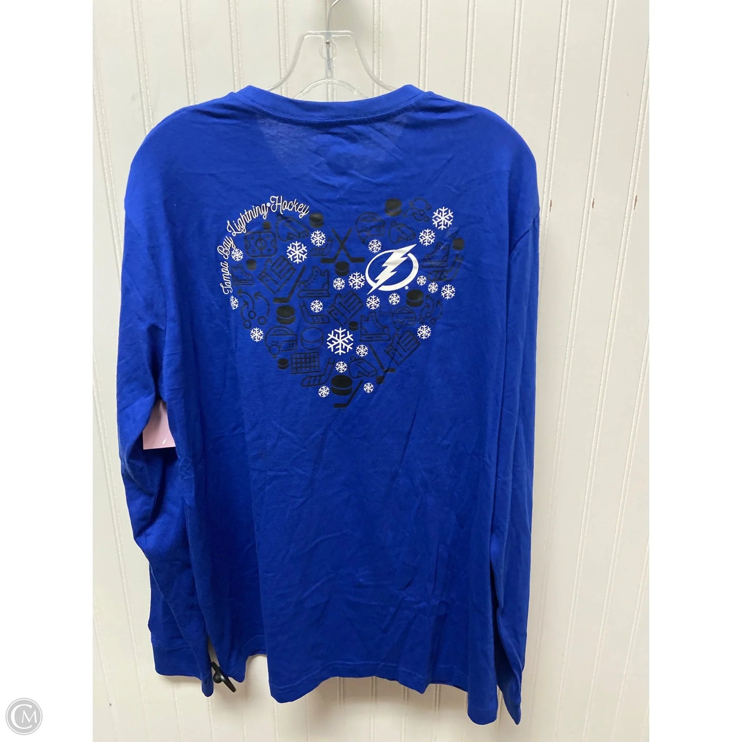 Athletic Top Long Sleeve Crewneck By Champion In Blue, Size: Xl
