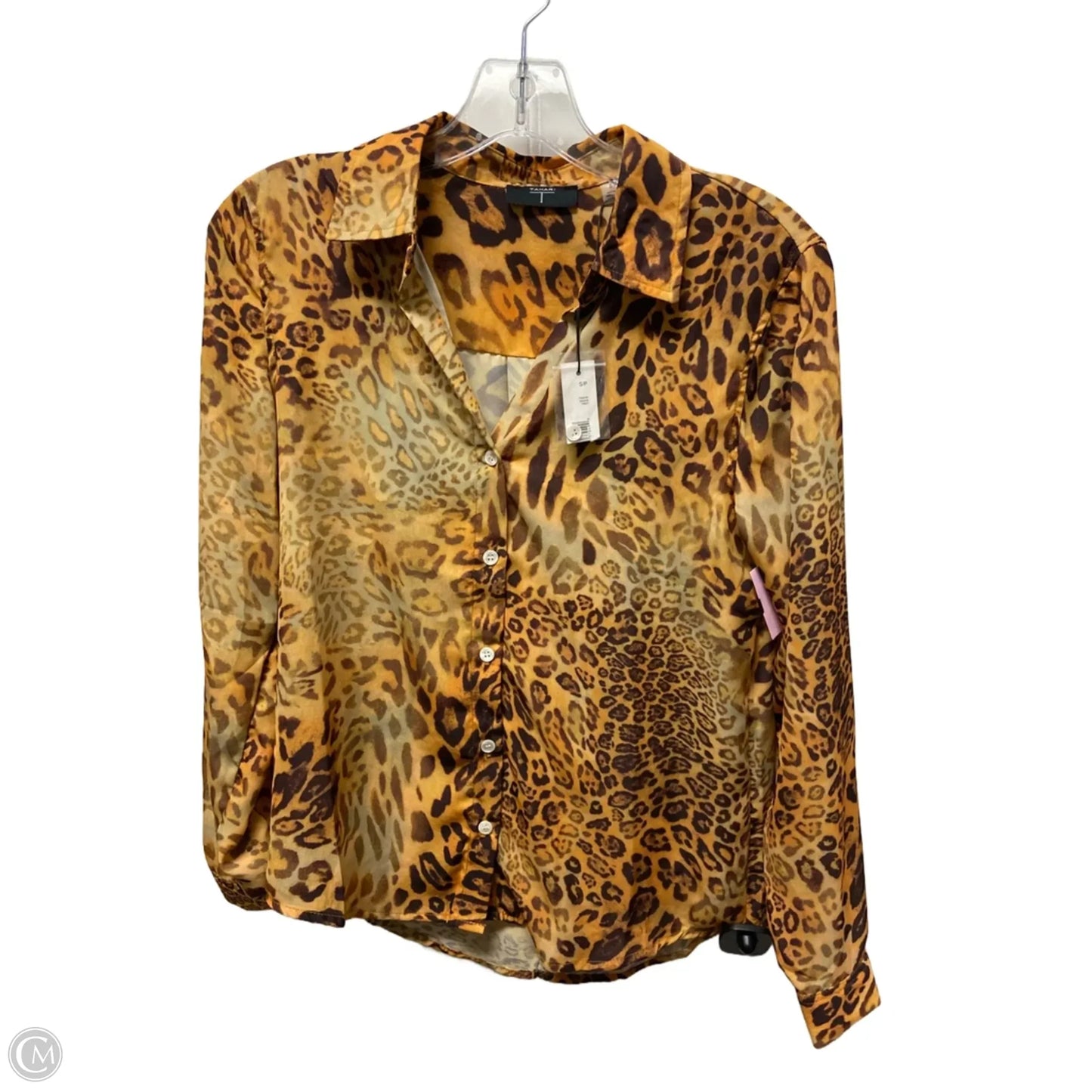 Top Long Sleeve By Tahari In Animal Print, Size: Sp