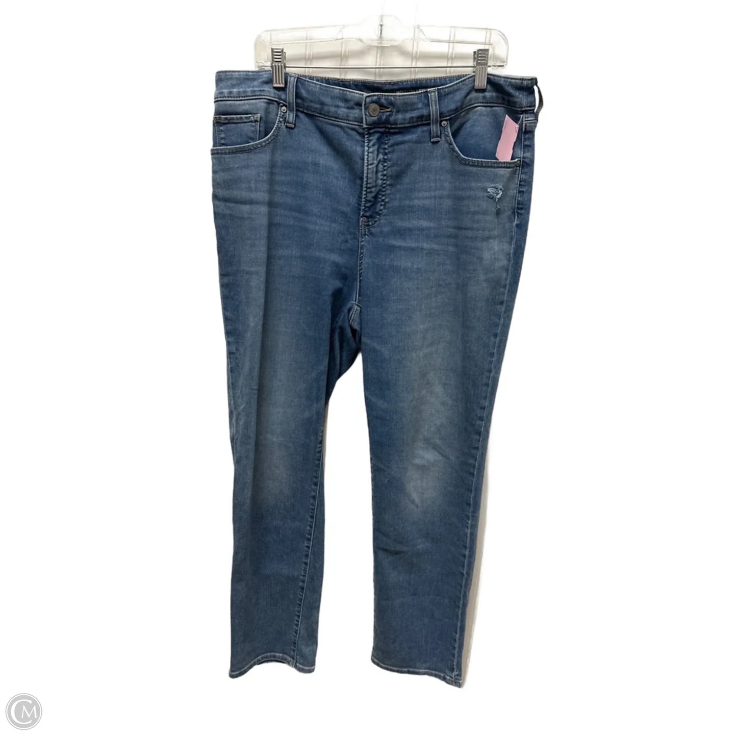 Jeans Straight By Chicos In Blue Denim, Size: 14