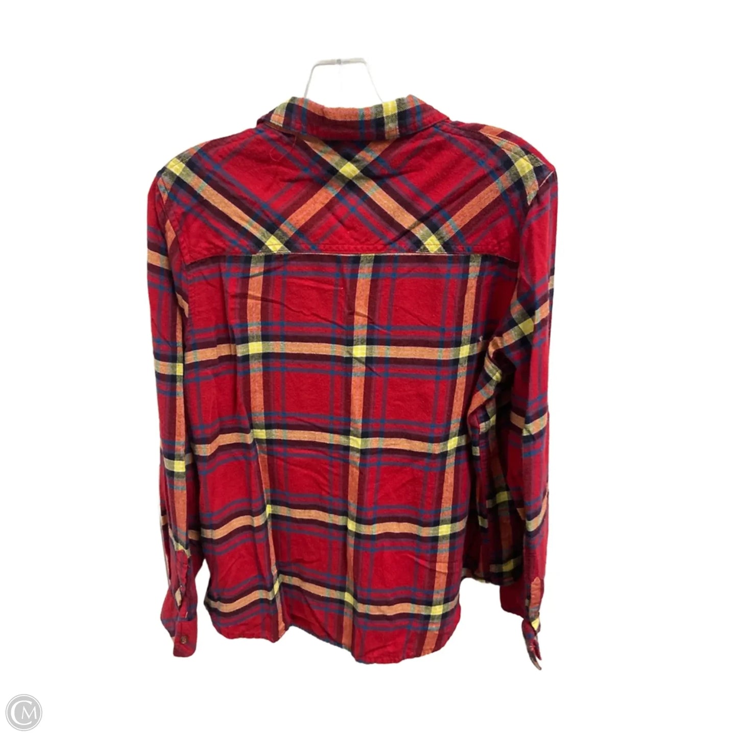 Top Long Sleeve By Lulus In Plaid Pattern, Size: M