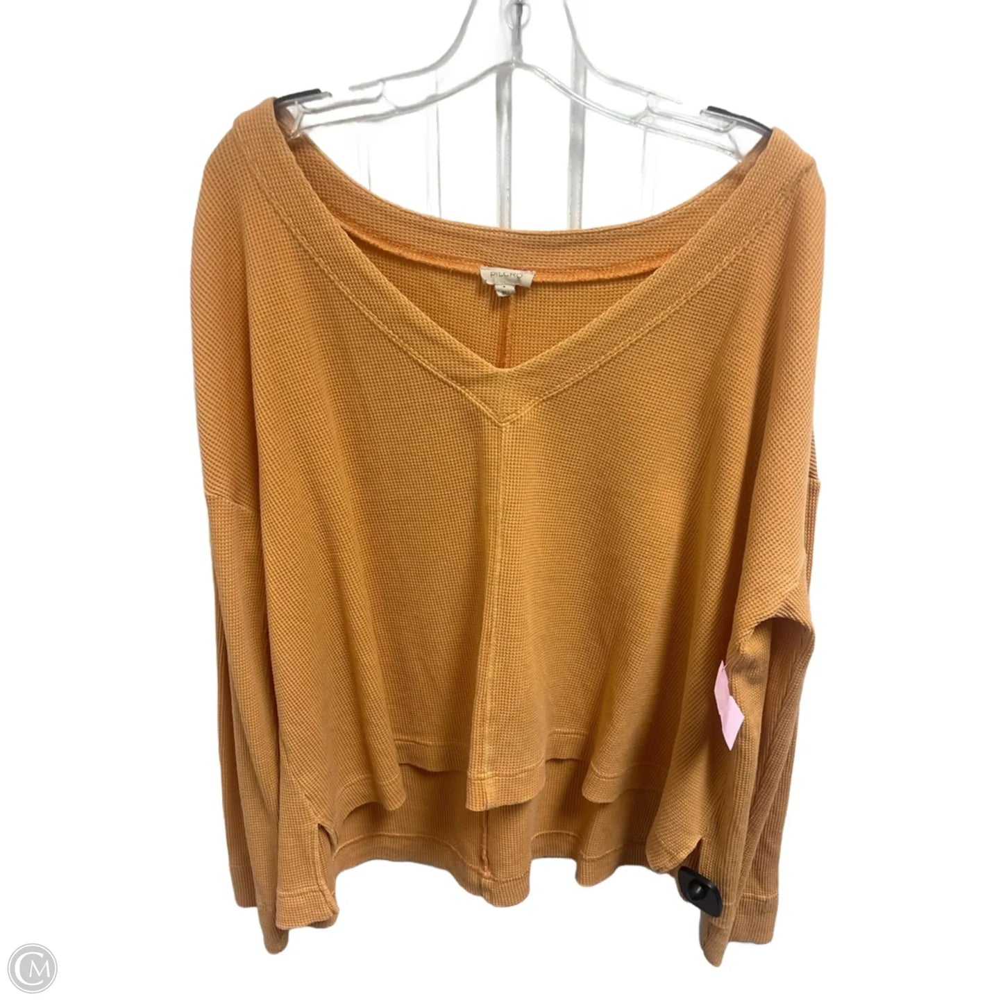 Top Long Sleeve Basic By Pilcro In Orange, Size: S