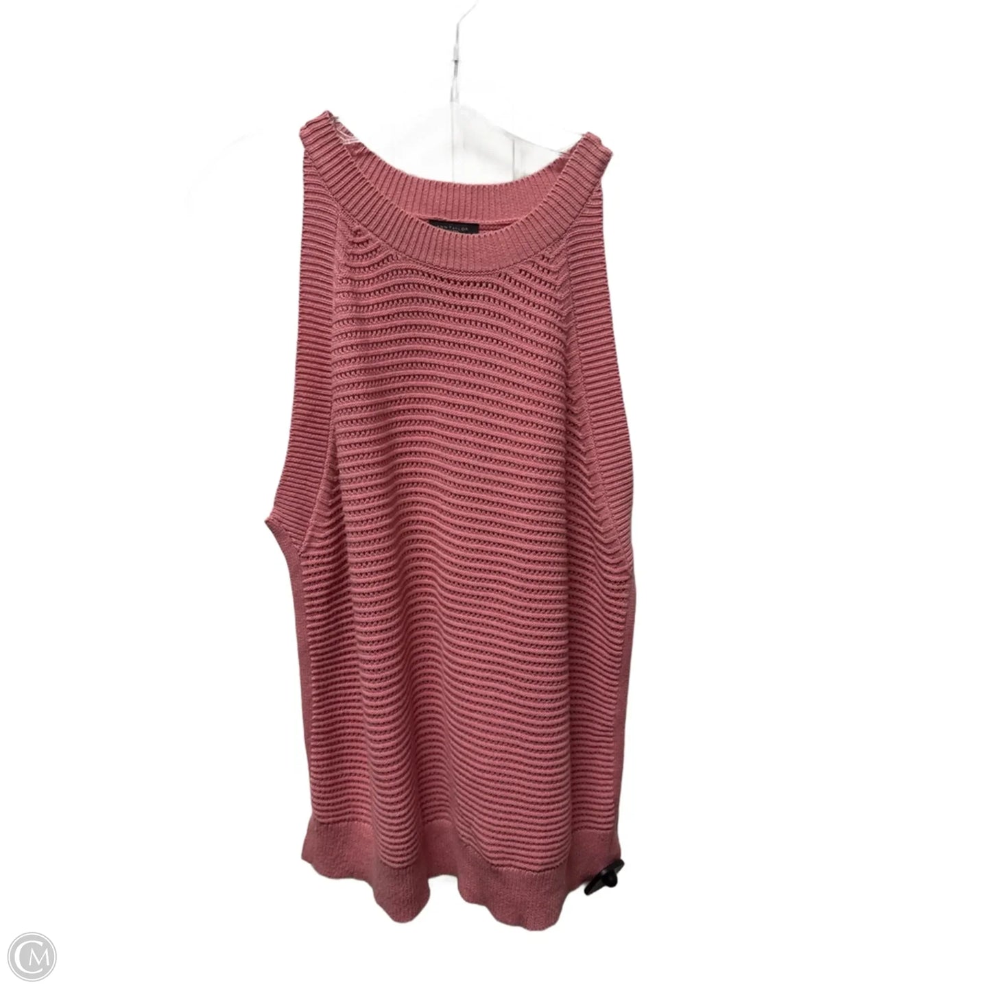 Sweater Short Sleeve By Ann Taylor In Pink, Size: Xl