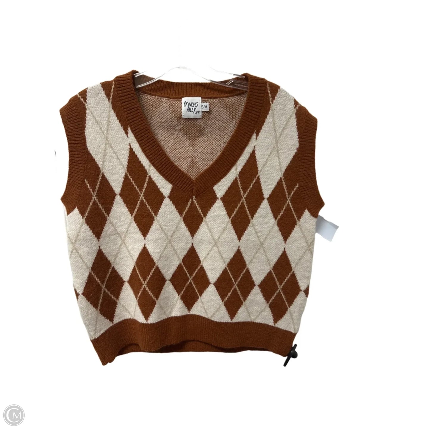 Vest Sweater By Princess Polly In Brown, Size: M