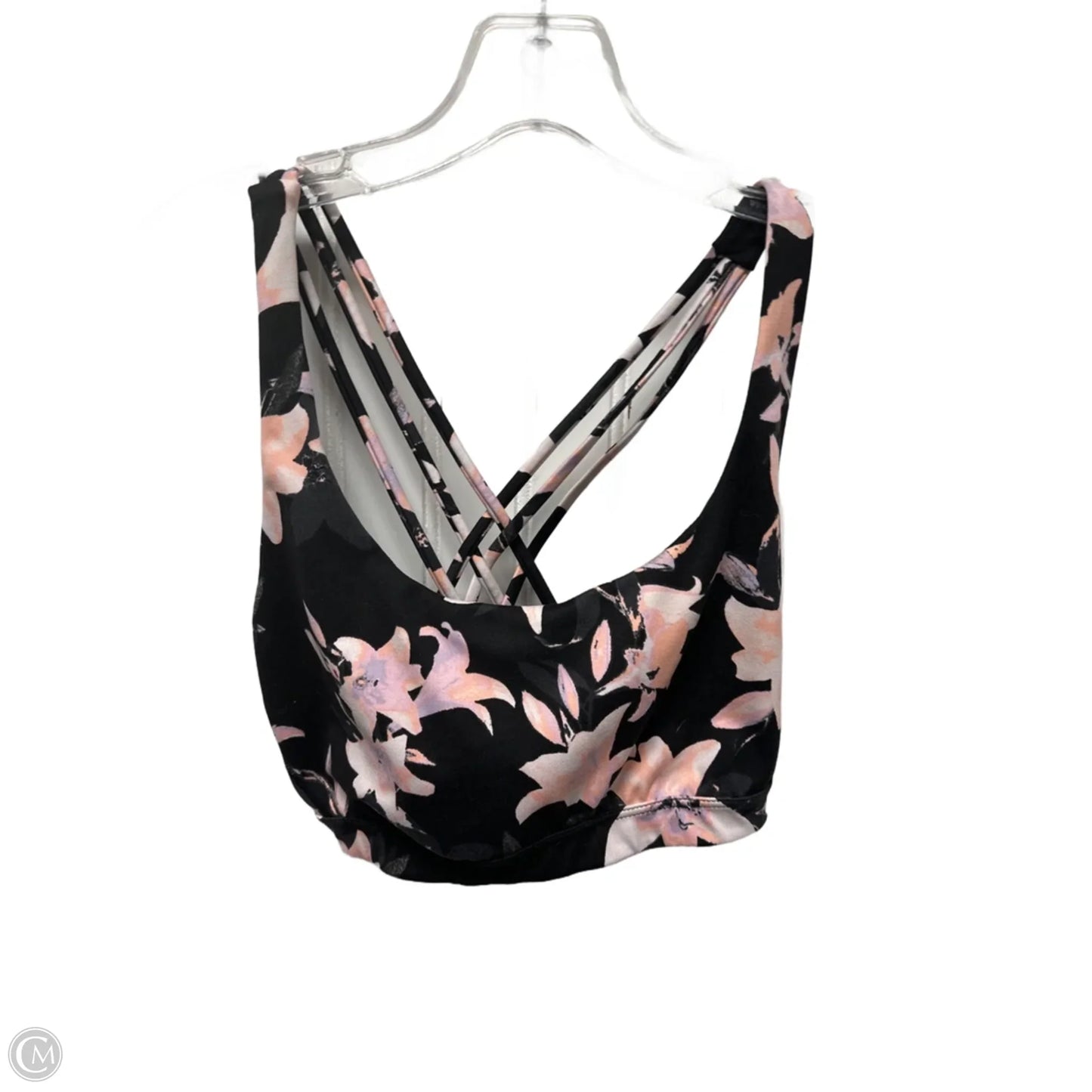 Athletic Bra By Victorias Secret In Black & Pink, Size: M