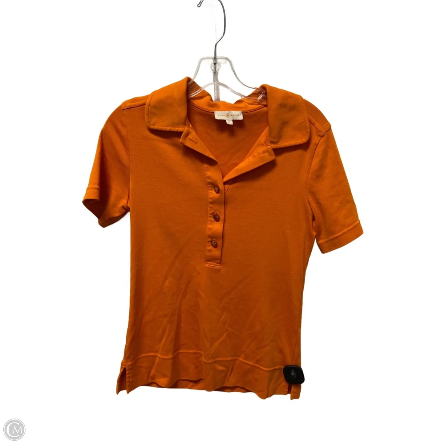 Top Short Sleeve Designer By Tory Burch In Orange, Size: M