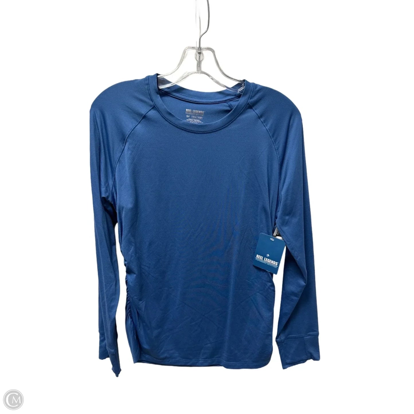 Athletic Top Long Sleeve Crewneck By Reel Legends In Blue, Size: M
