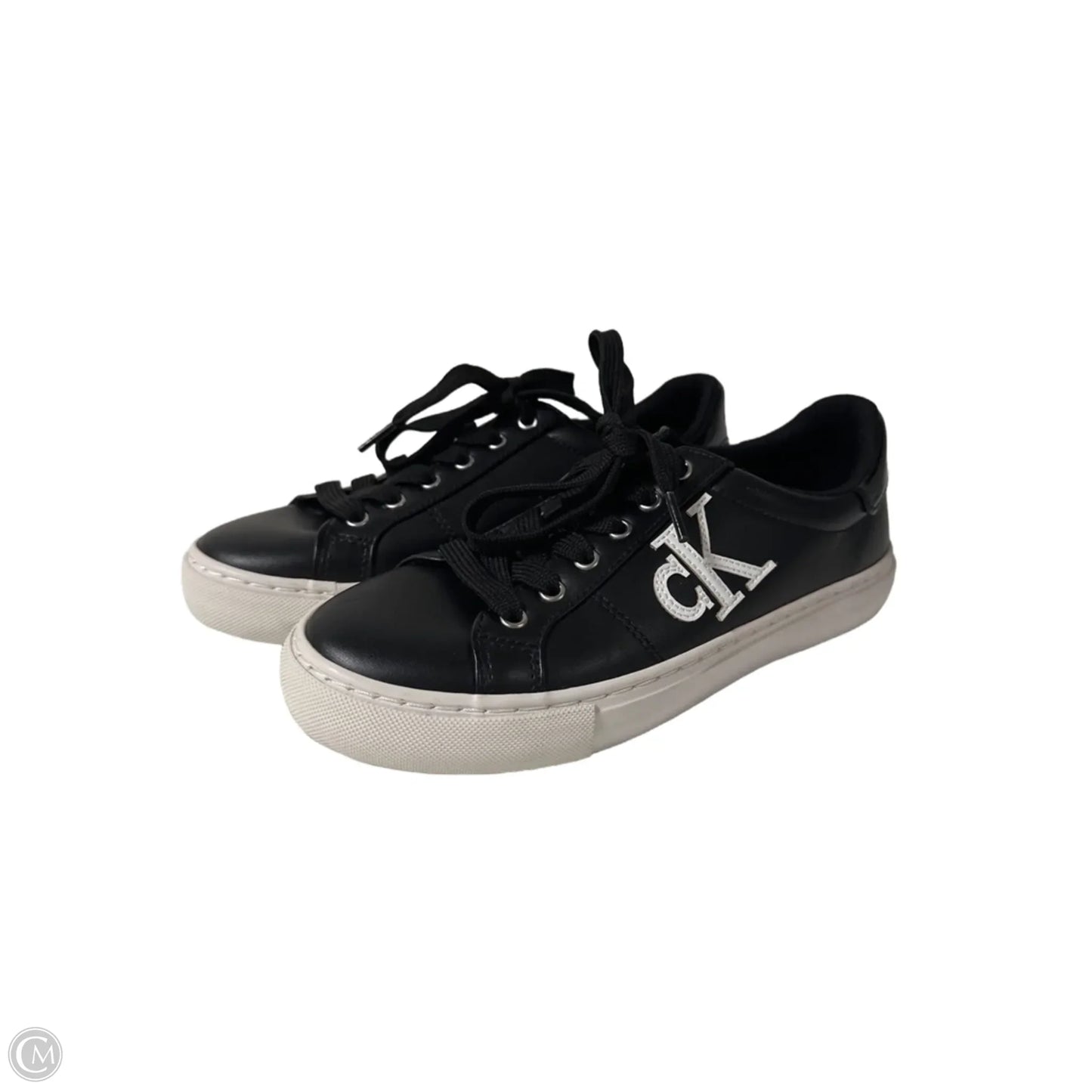 Shoes Sneakers By Calvin Klein In Black & White, Size: 6
