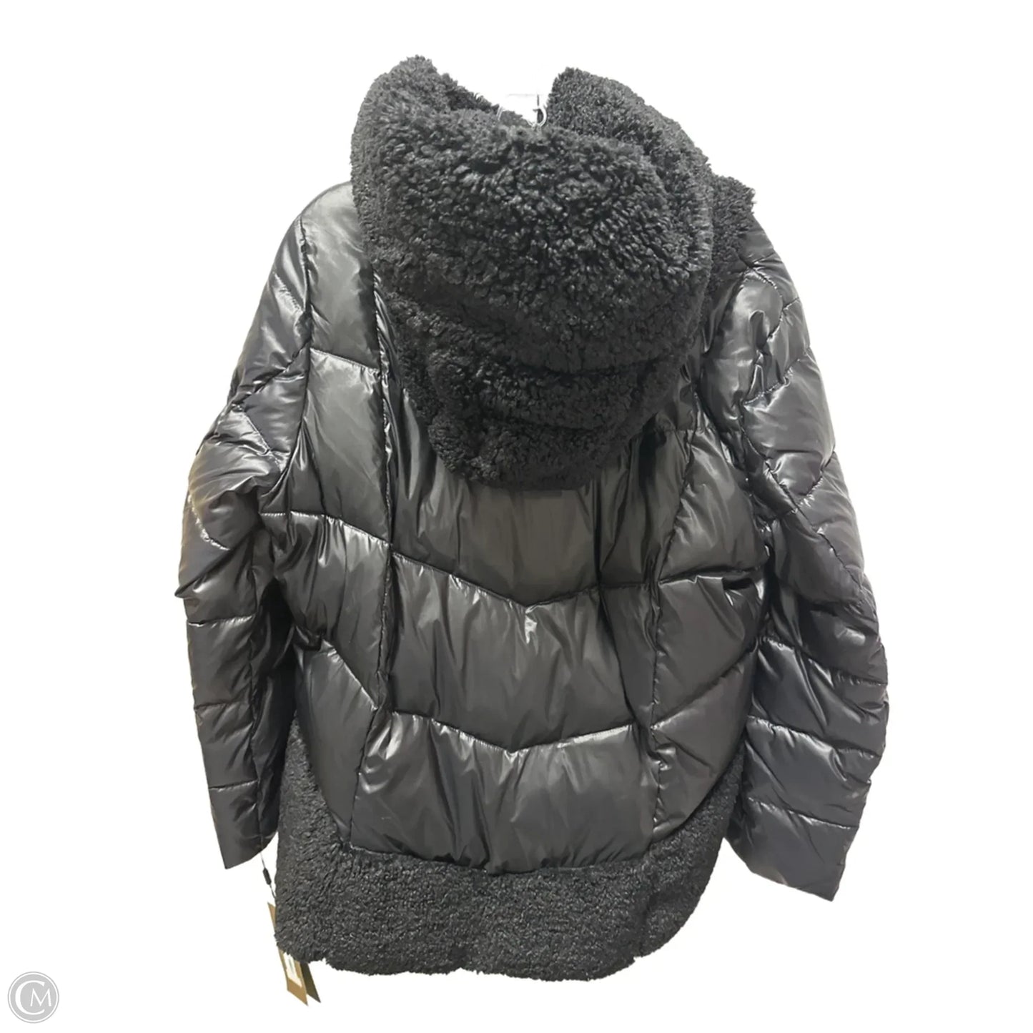 Jacket Puffer & Quilted By Donna Karan In Black, Size: L