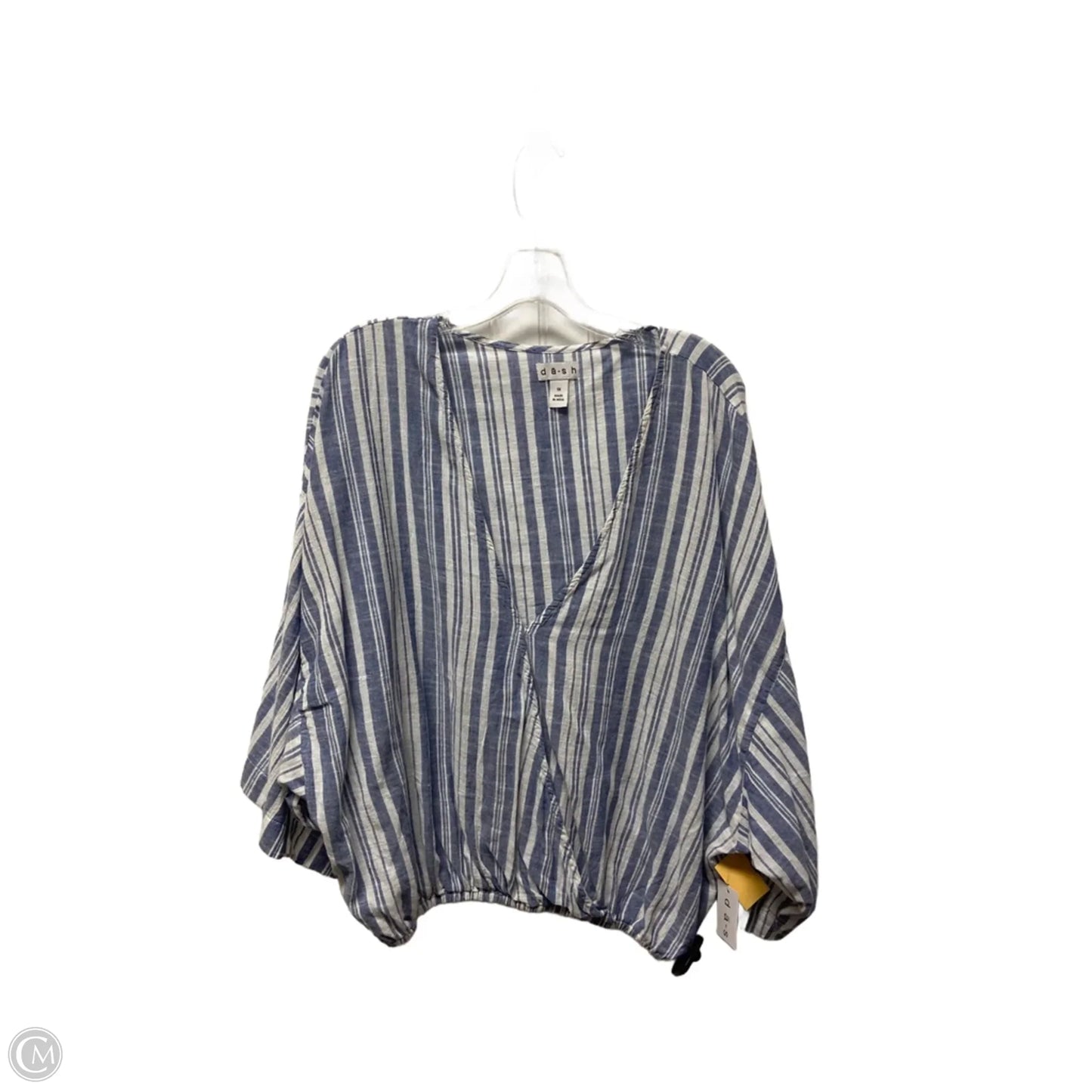 Top Short Sleeve By Dash In Blue & White, Size: 1x