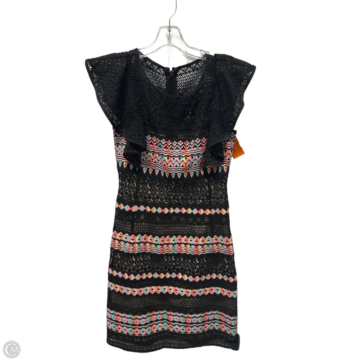Dress Party Short By Bcbgmaxazria In Black & Cream, Size: Xs