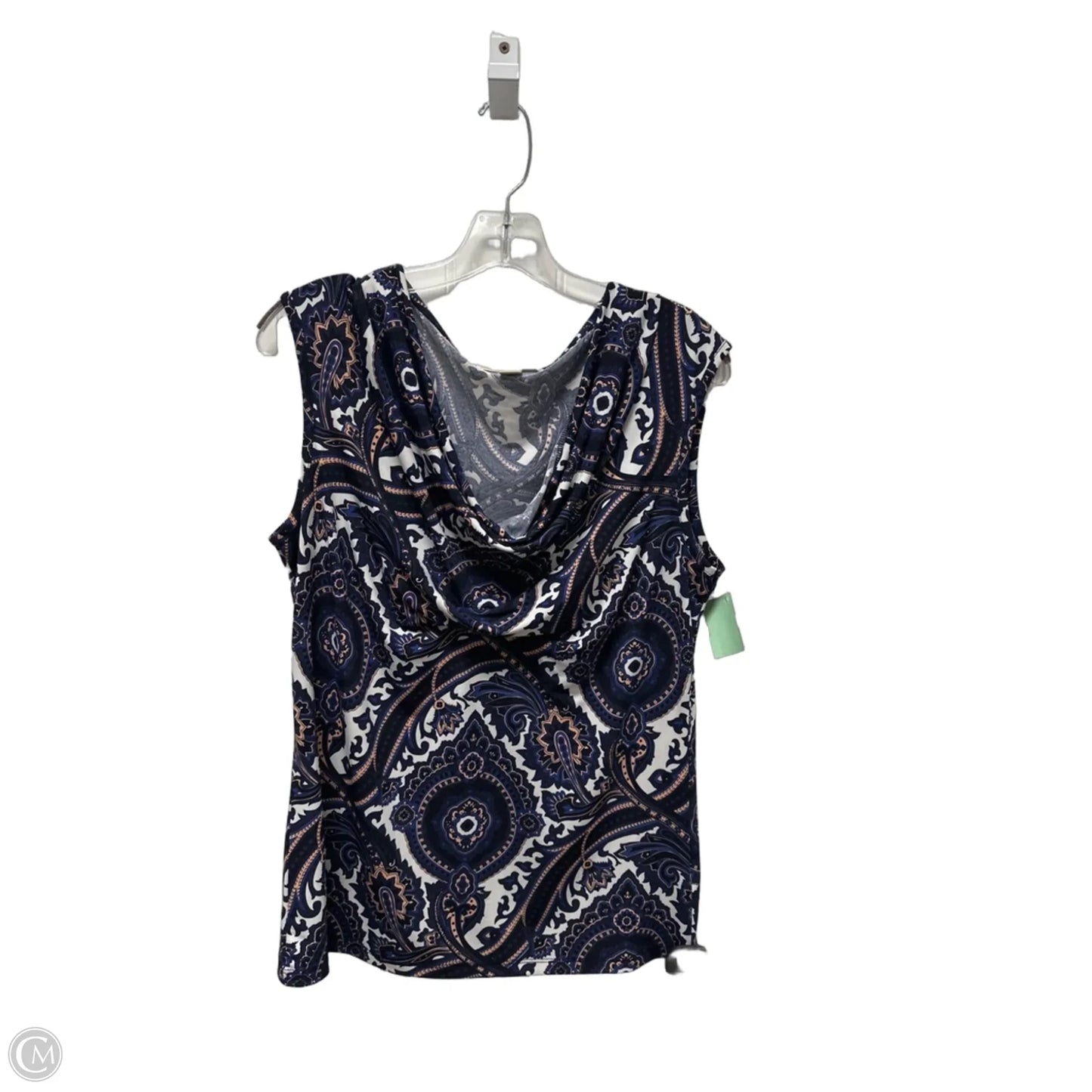 Top Sleeveless By Michael By Michael Kors In Blue & White, Size: L