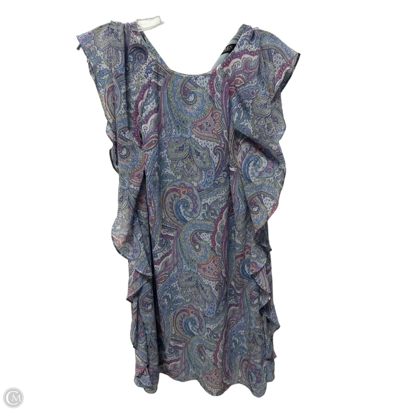 Dress Casual Short By Ralph Lauren In Blue & Purple, Size: Mp