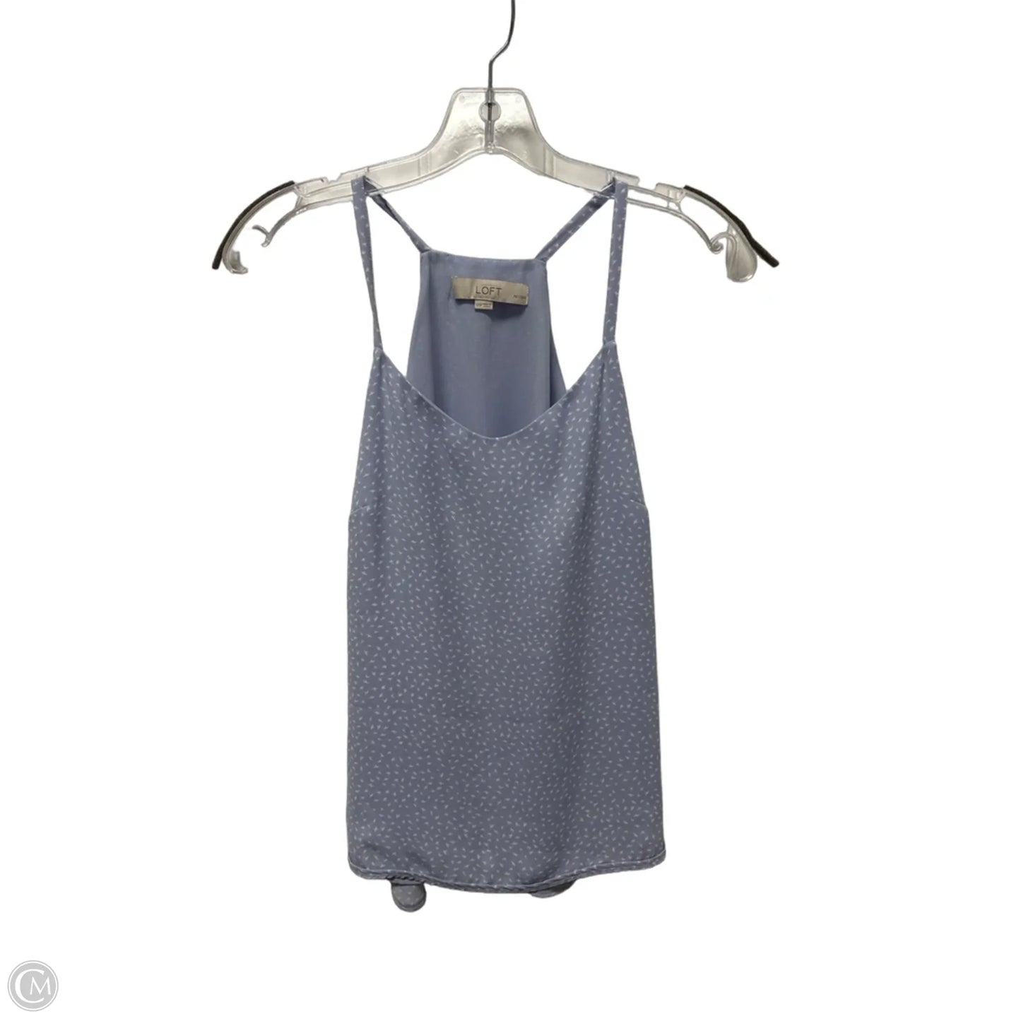 Top Sleeveless Basic By Loft In Blue & White, Size: Xsp