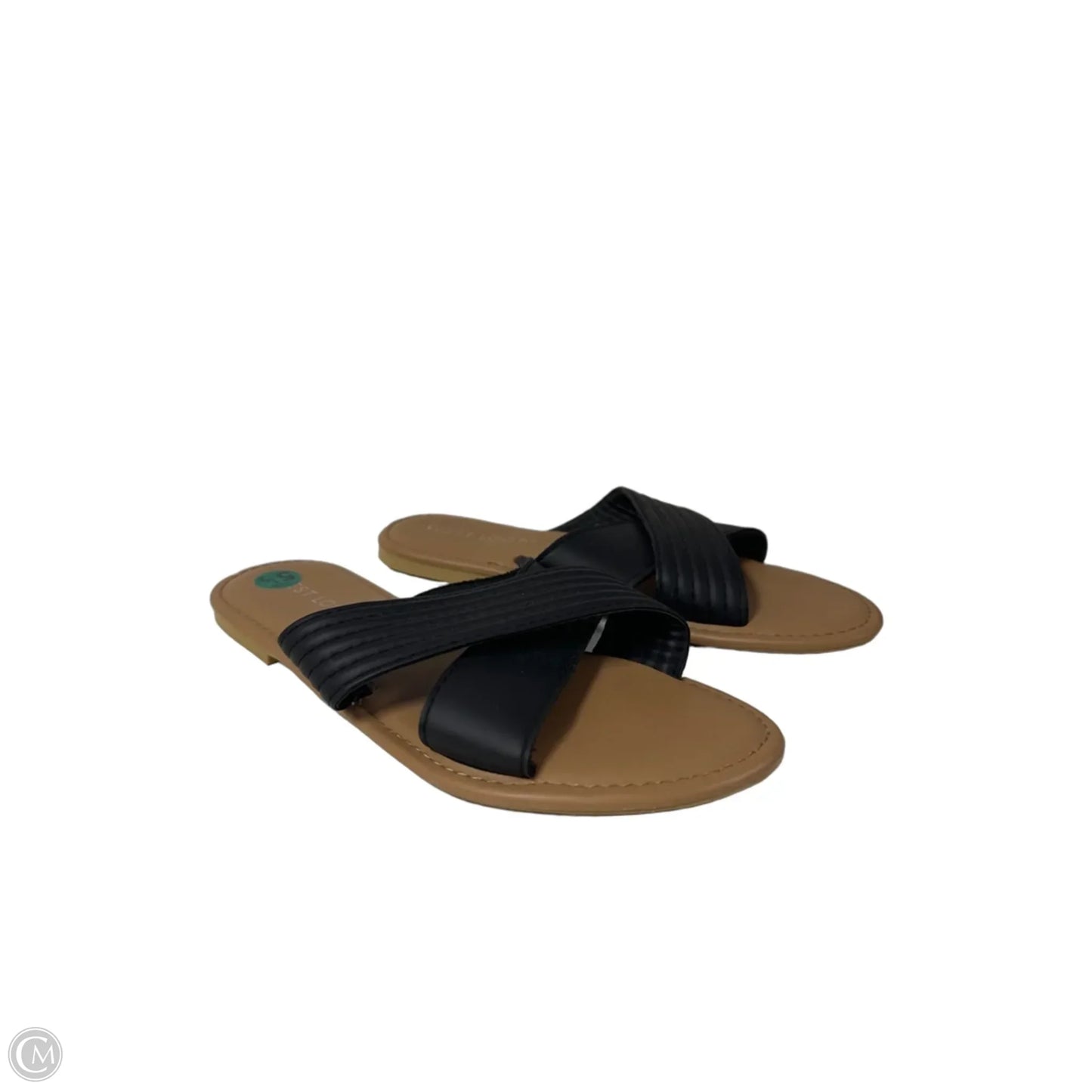 Sandals Flats By West Loop In Black, Size: 5.5