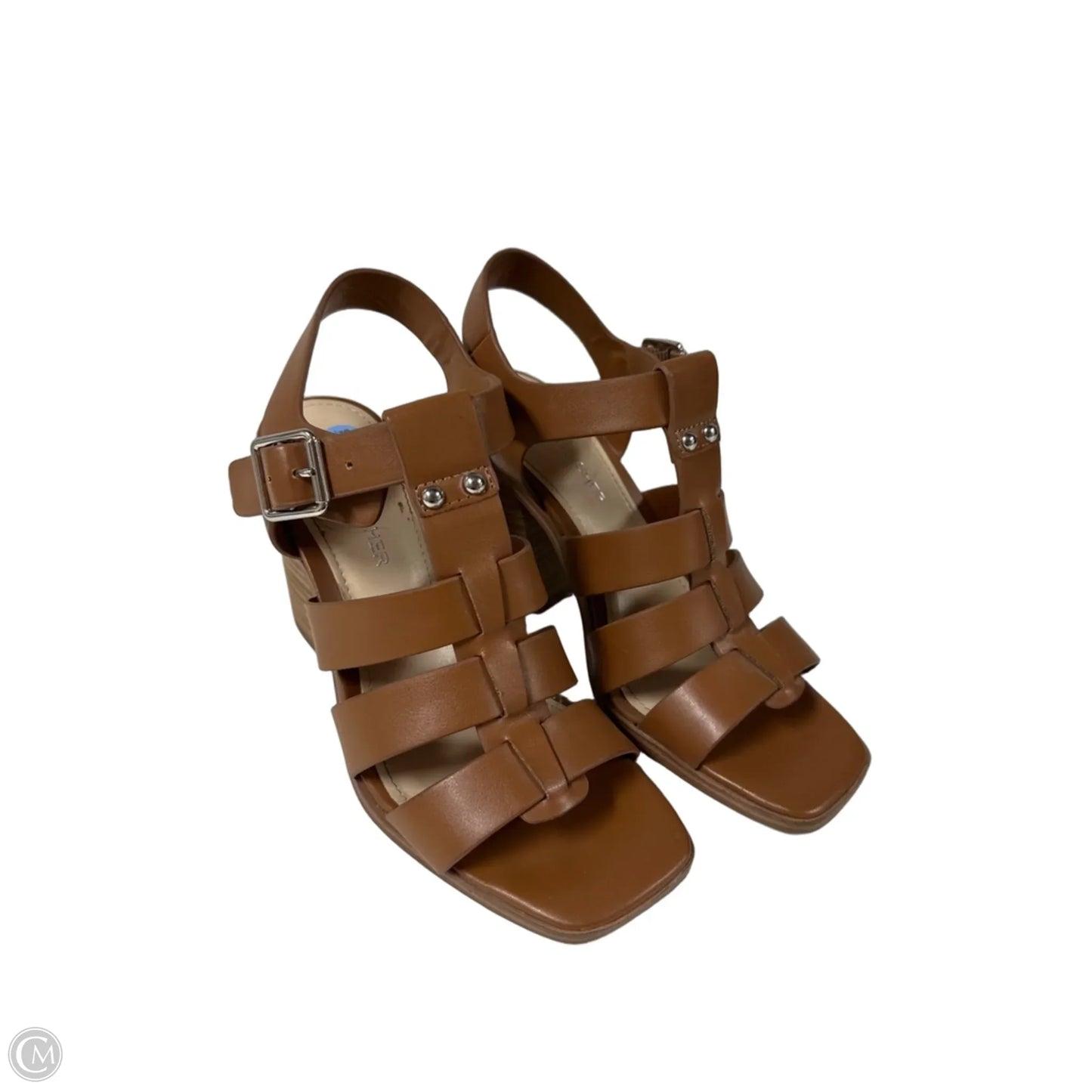 Sandals Heels Block By Marc Fisher In Tan, Size: 6