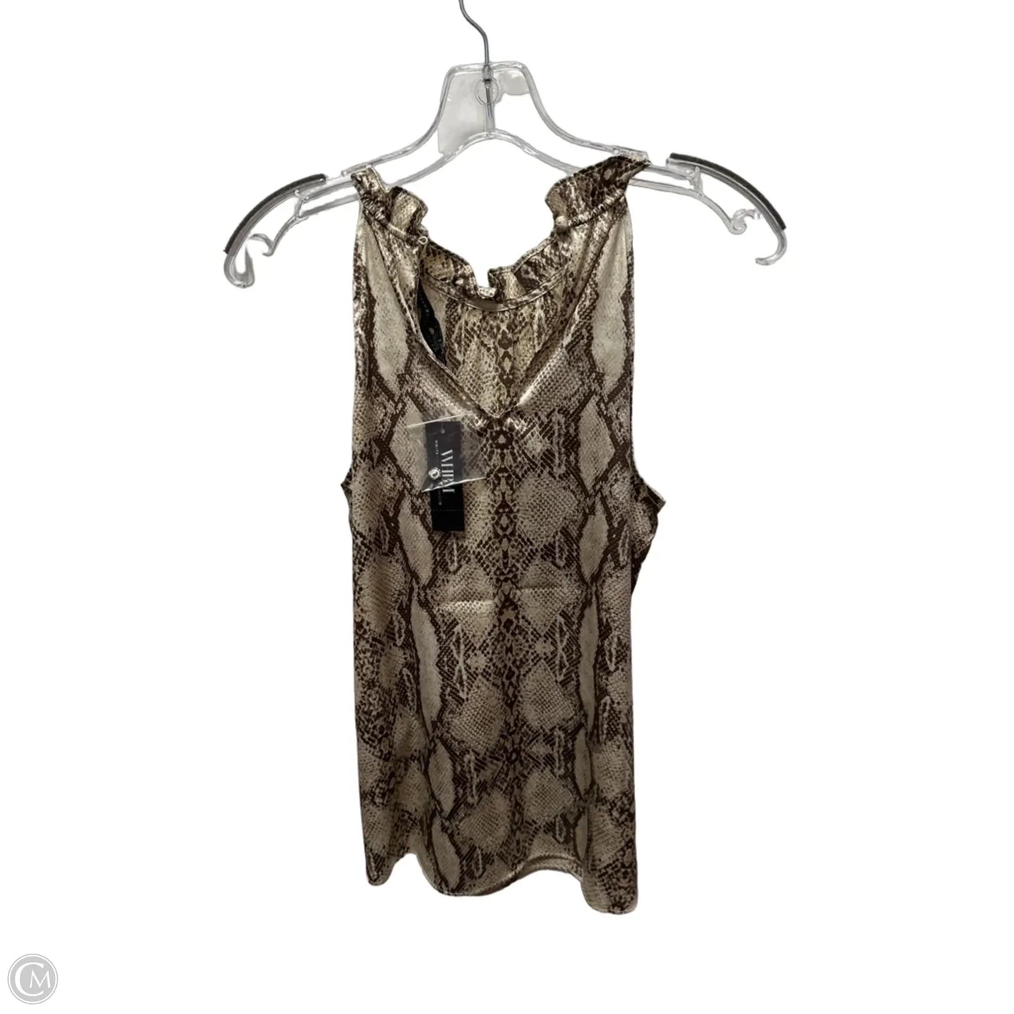 Top Sleeveless By White House Black Market In Snakeskin Print, Size: Xs