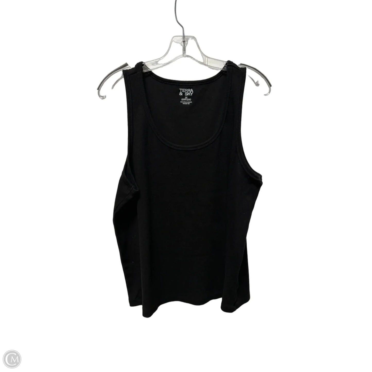 Top Sleeveless Basic By Terra & Sky In Black, Size: 2x