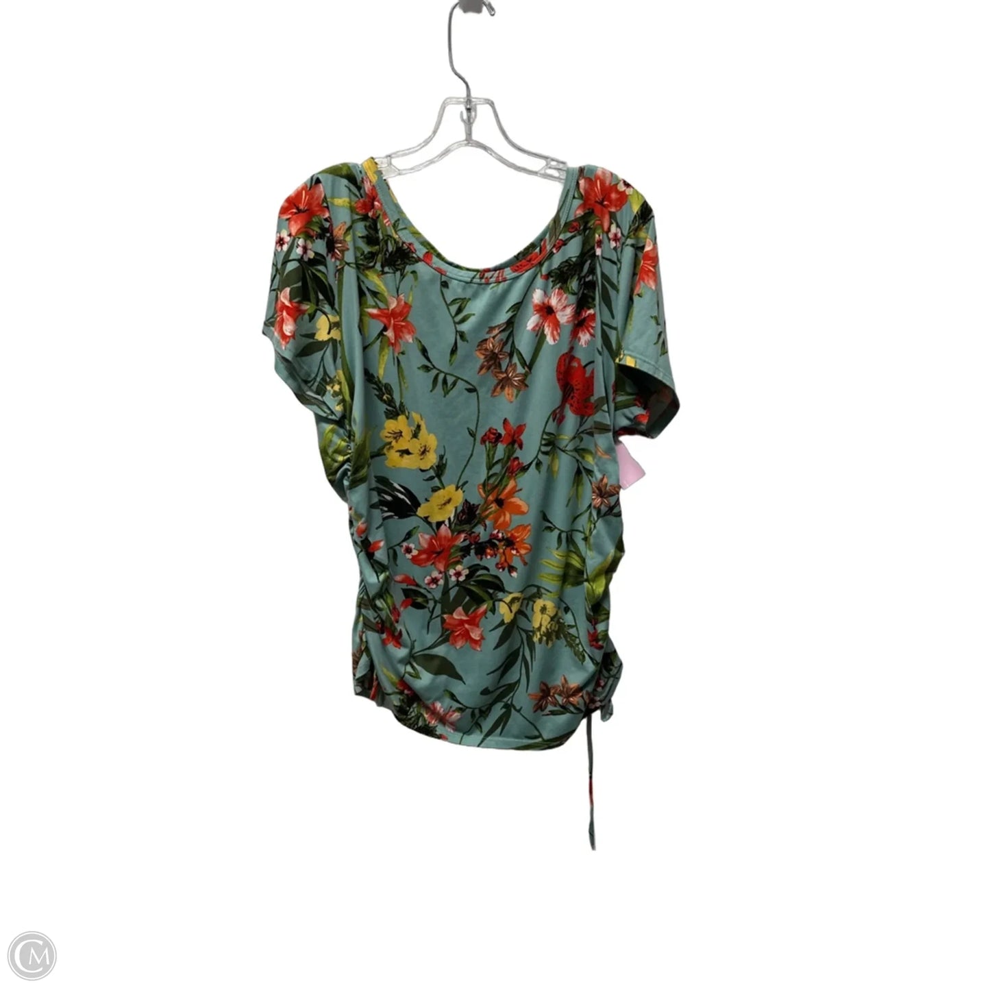 Top Short Sleeve Basic By Scarlett In Floral Print, Size: 2x