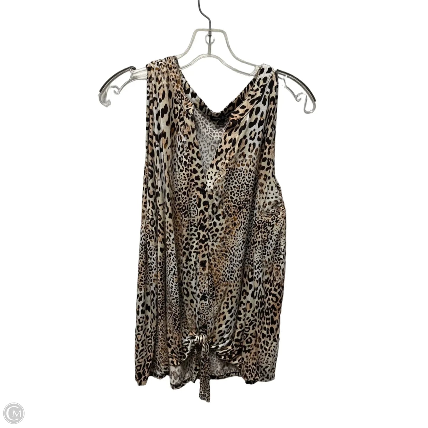Top Sleeveless Basic By Cable And Gauge In Animal Print, Size: 2x