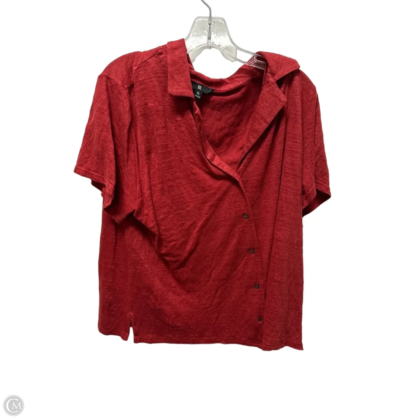 Top Short Sleeve Basic By Banana Republic In Red, Size: Xl