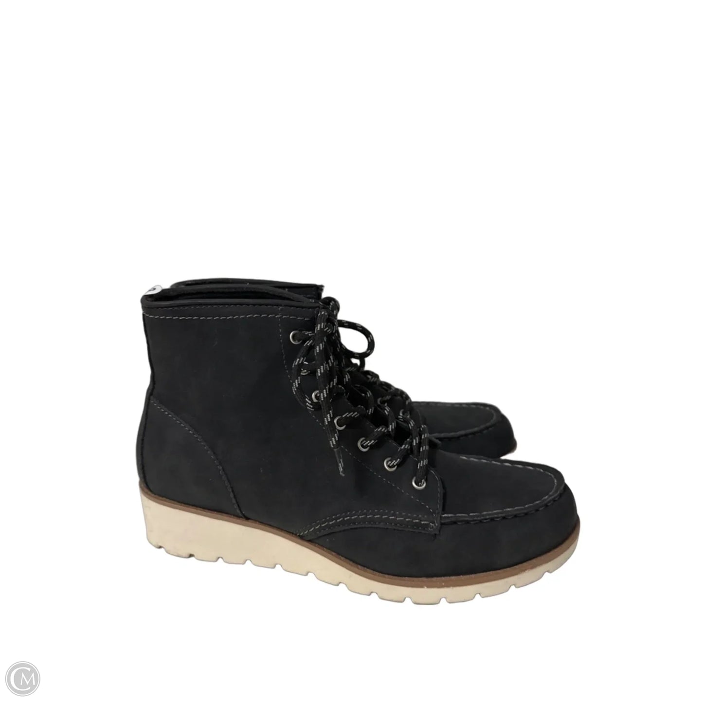 Boots Ankle Flats By St Johns Bay In Black, Size: 8
