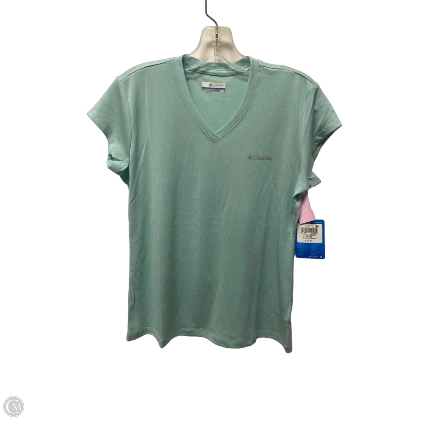 Athletic Top Short Sleeve By Columbia In Blue, Size: M