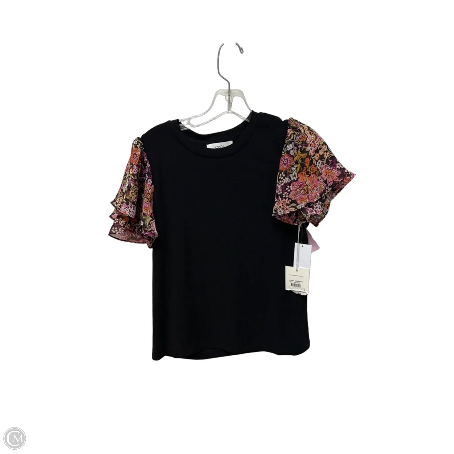 Top Short Sleeve By Cece In Black, Size: S