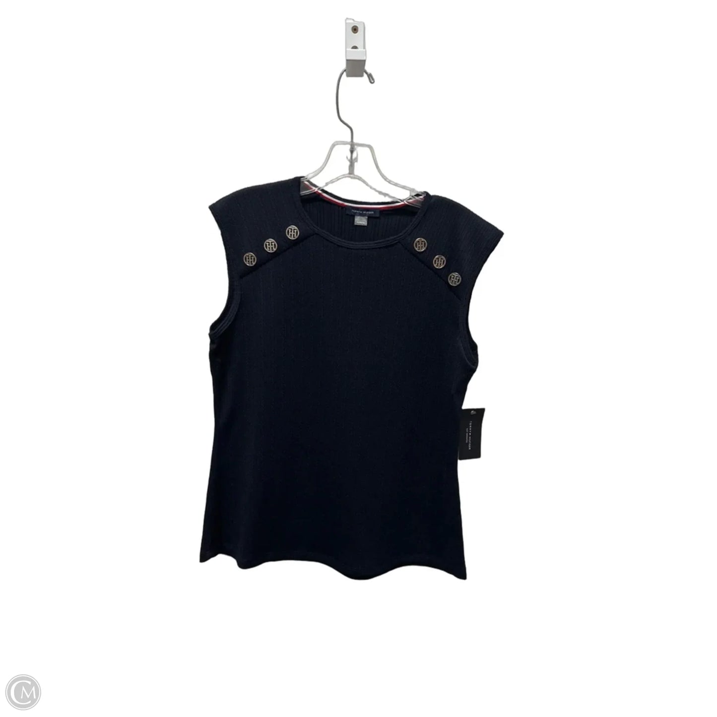Top Sleeveless By Tommy Hilfiger In Navy, Size: M