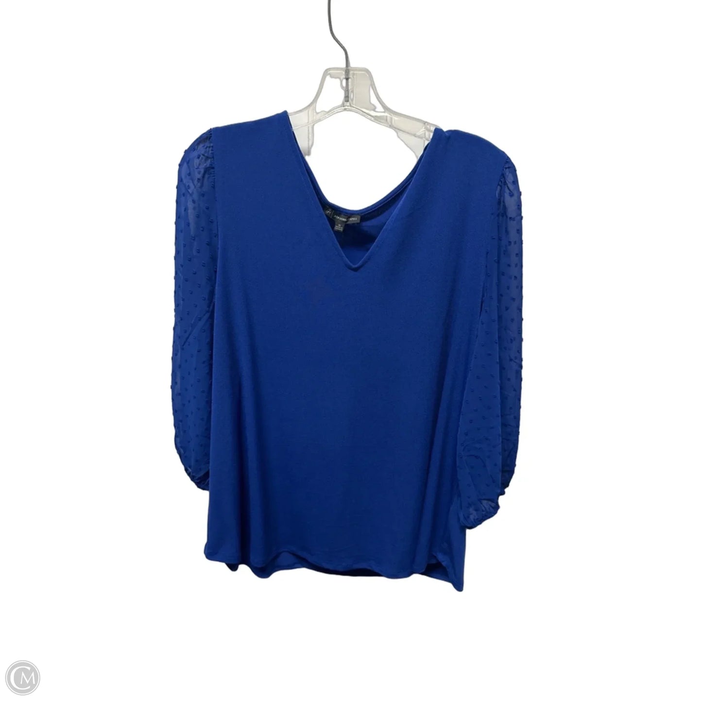 Top Long Sleeve By Adrianna Papell In Blue, Size: 1x