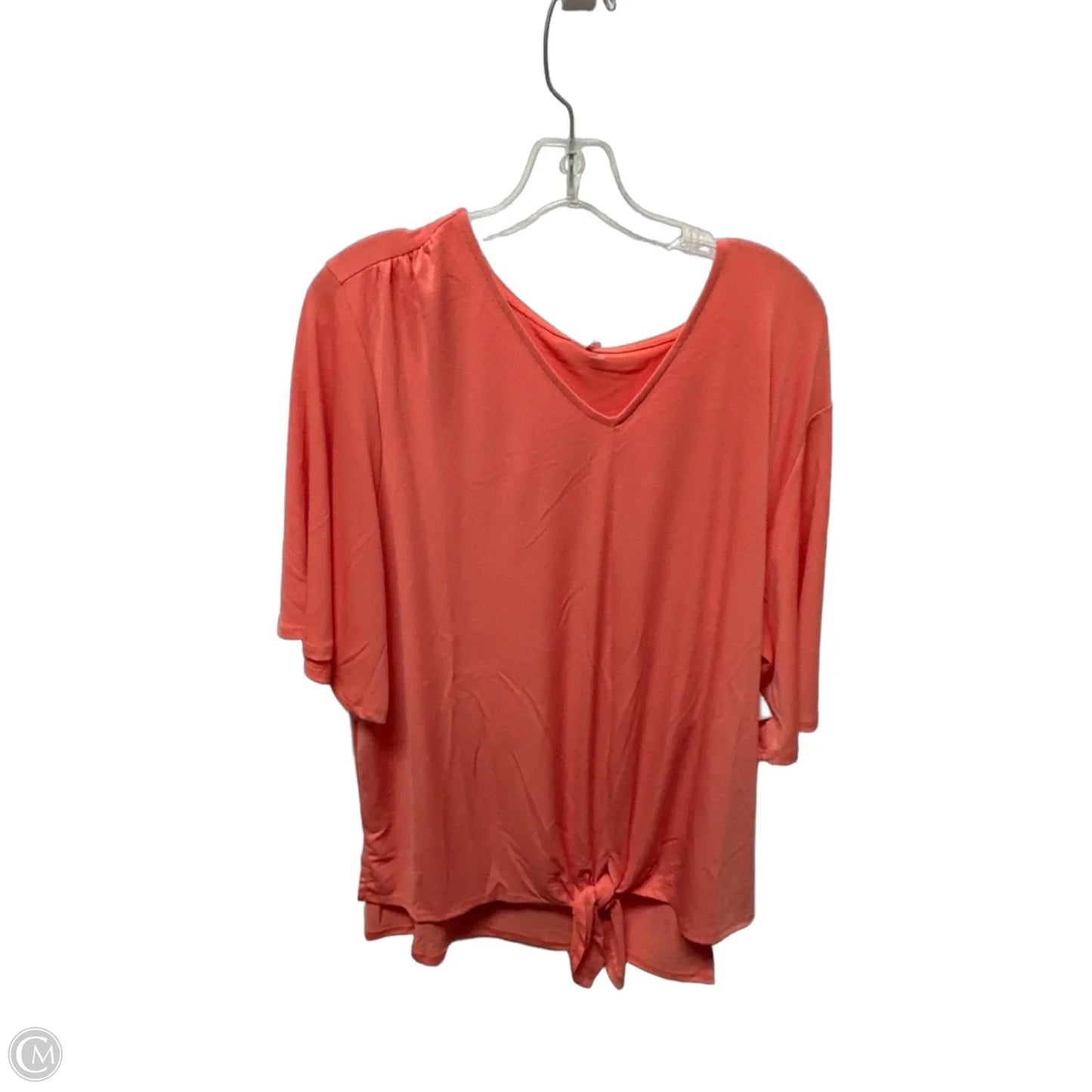 Top Short Sleeve By Ny Collection In Coral, Size: 1x