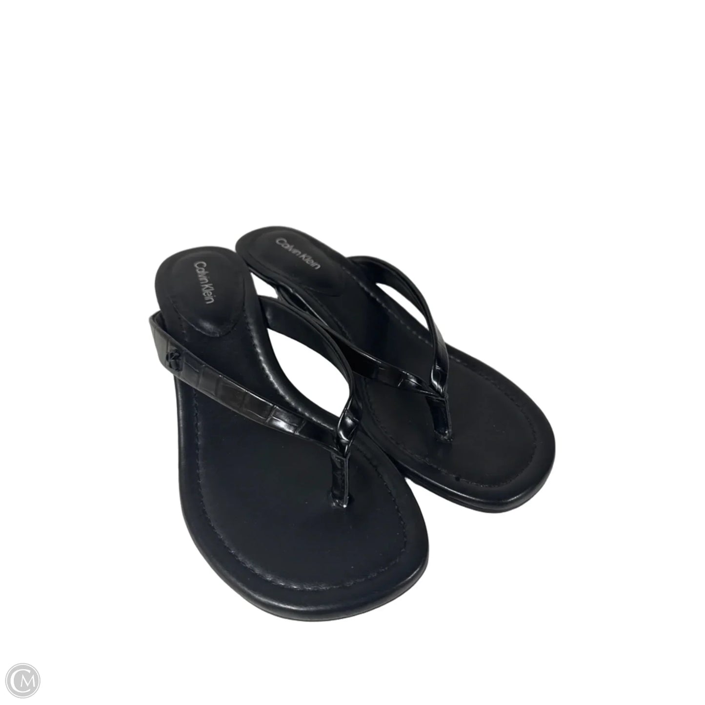 Sandals Heels Wedge By Calvin Klein In Black, Size: 7.5
